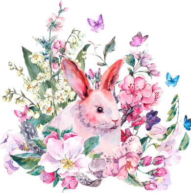 Easter Bunny Spring Flower Women's T-Shirt