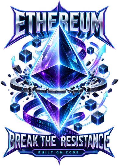Ethereum Break the Resistance Graphic Art T-Shirt
