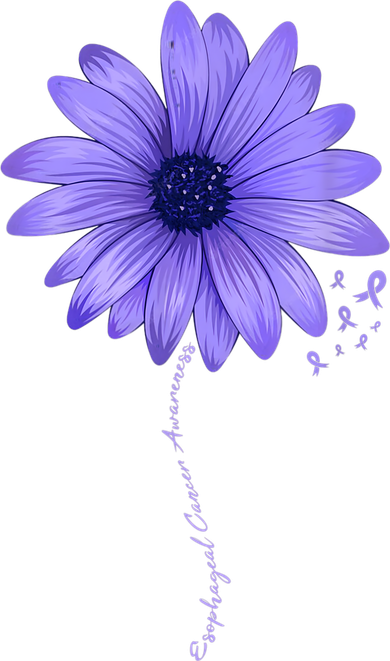 Esophageal Cancer Awareness Sunflower Periwinkle ribbon Backpack