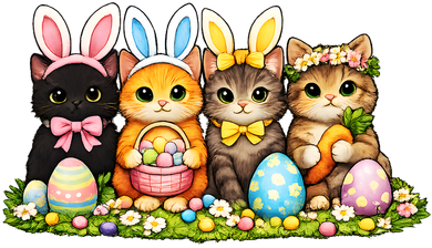 Easter Cats Ears Bunny Eggs Women's Sweatshirt