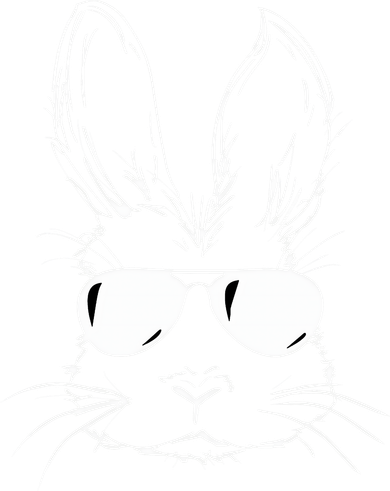Easter Day Bunny Face With Sunglasses Easter Coaster