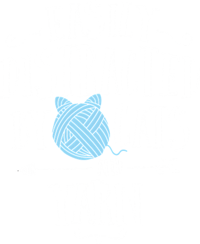 Easily Distracted By Cats And Yarn Knitting Yarn Crochet Women's V-Neck T-Shirt