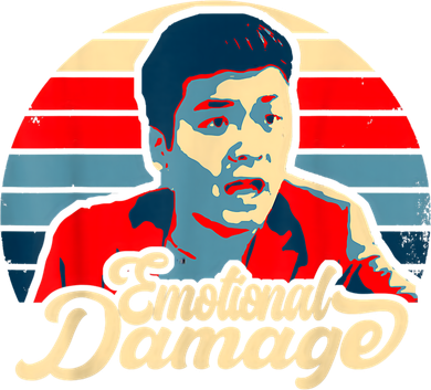 Emotional Damage Meme Funny Asian Guy Retro Hope Sunset Coaster