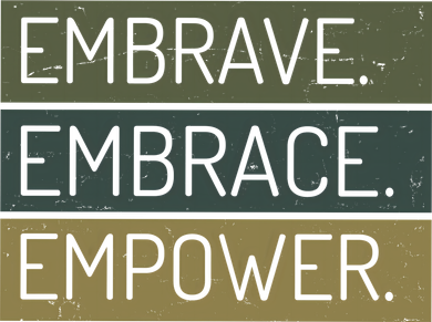 Embrave Embrace Empower Quote Women's Long Sleeve Shirt
