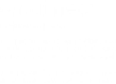 Engineer Funny Dictionary Definition Women's V-Neck T-Shirt