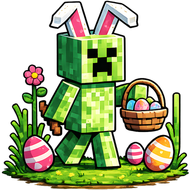 Egg Hunting Gamer Easter Pixel Bunny  Mousepad