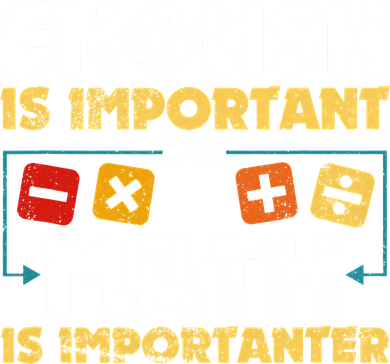 English Is Important But Math Is Importanter Funny Math Geek Kids Hoodie