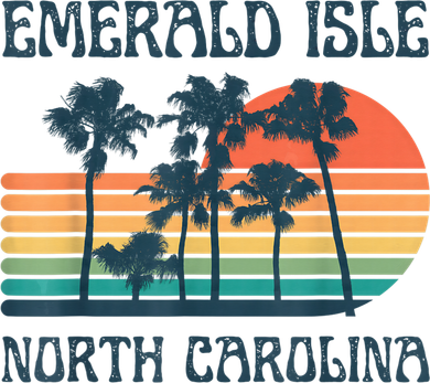 Emerald Isle North Carolina Beach Summer Vacation Vintage Women's Hoodie