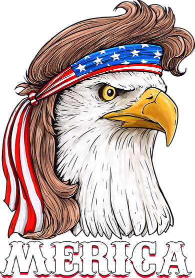Eagle Mullet 4th Of July USA American Flag Merica Toddler Hoodie