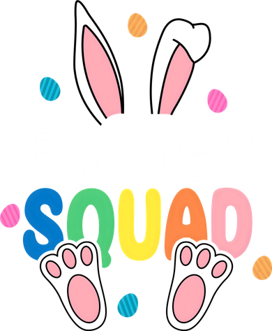 Easter Squad Bunny Holiday Colorful Kids Hoodie