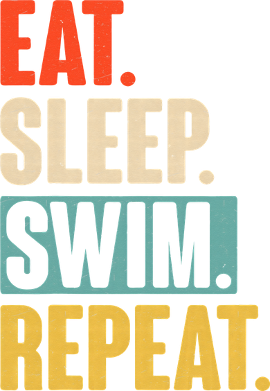 Eat Sleep Swim Repeat Funny Retro Vintage Swimming Swimmer Women's Tank Top