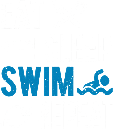 Eat Sleep Swim Repeat funny Swimming Lovers Doggie Tank