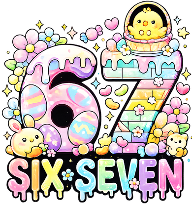 Easter Six Seven 67 Meme Cute 6-7 Funny Polo