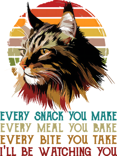 Every Snack You Make Ill Be Watching Funny Maine Coon Meow Sweatshirt