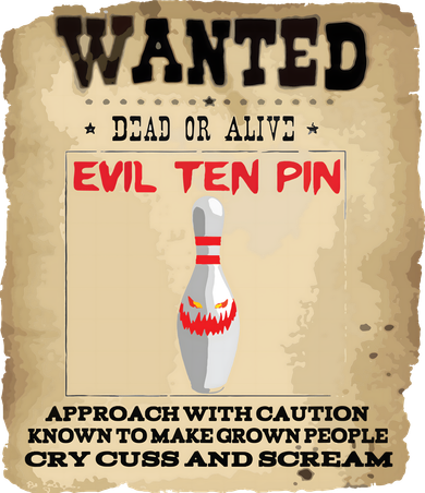 Evil Ten Pin 10 Funny Bowling Women's Dry Zone Grid Polo