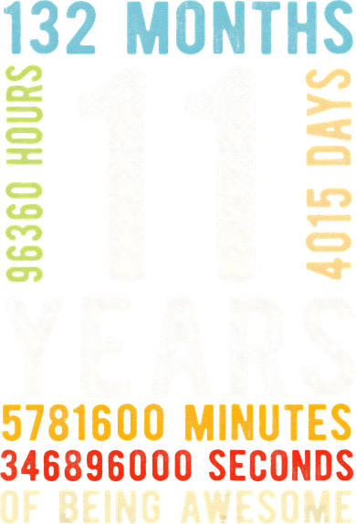 Funny 11th Birthday 11 Years Old Vintage Retro 132 Months Tote Bag