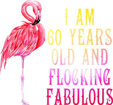Funny 60th Birthday Pink Watercolor Flamingo 60 Year Toddler Long Sleeve