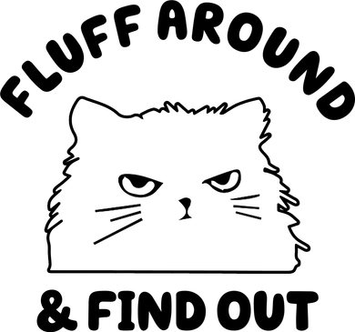 Fluff Around And Find Out Funny Angry Cat Kids T-Shirt