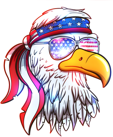 Funny American USA Flag Bandana Eagle Women's Sweatshirt