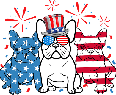 French Bulldog American Flag Fireworks 4th Of July Dog Lover Toddler T-Shirt