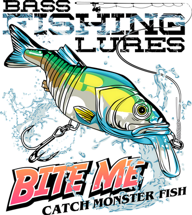 Funny Bass Bite Me Fishing Lures Toddler Hoodie