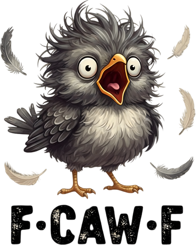 Funny Baby Chicken F-Caw-F Chick Button
