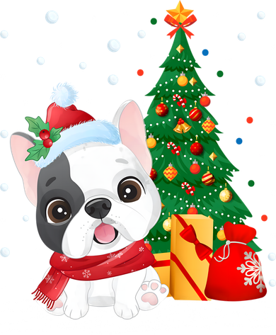 French Bulldog Christmas Tree Gift French Bulldog Christmas Gift Mousepad