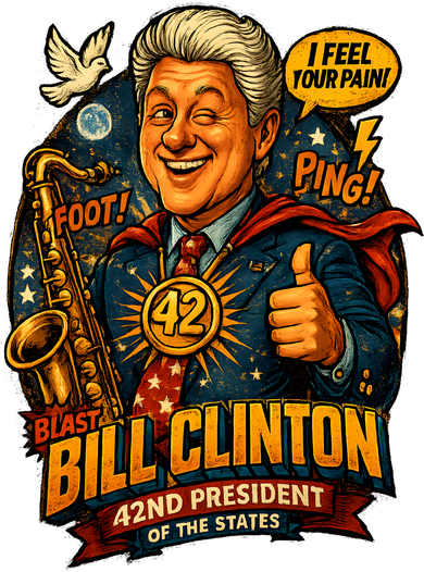 Funny Bill Clinton – Vintage 90s President Sax Design Toddler T-Shirt