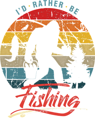 Funny Bigfoot Sasquatch Id Rather Be Fishing Tumbler
