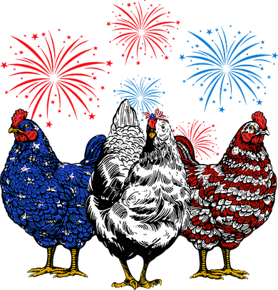 Funny Chickens American Flag Patriotic Farmer 4th Of July Women's Tank Top