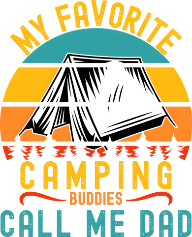 Funny Camping Dad, My Favorite Camping Buddies Call Me Dad Kids T-Shirt
