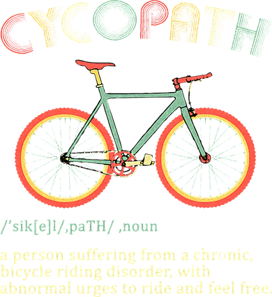 Funny Cycopath Design For Cyclists Coaster