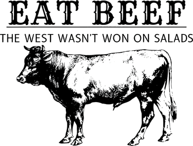 Funny Cow Eat Beef the West Wasn't Won on Salads Farm Cattle Women's T-Shirt