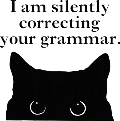 Funny Cat I Am Silently Correcting Your Grammar Beanie