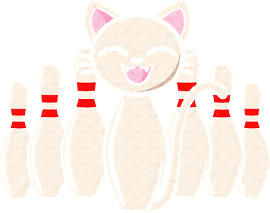 Funny Cat Lover Tee Bowling Pin Cat Bowler Bowling Player Kids Hoodie