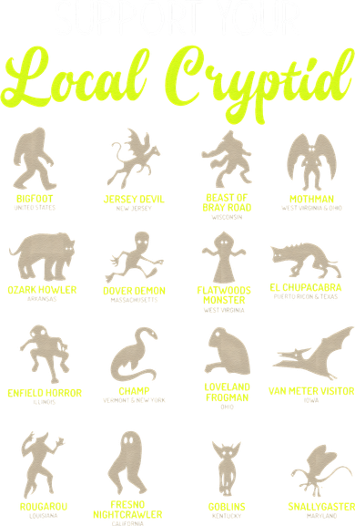 Funny Cryptozoology Support Your Local Cryptid Research Team Women's Tank Top