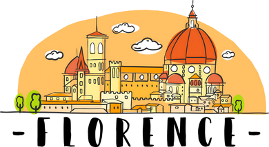 Florence Cartoon Style Illustration Kids T-Shirt