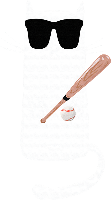 Funny Cat Wearing Sunglasses Playing Baseball Toddler Hoodie