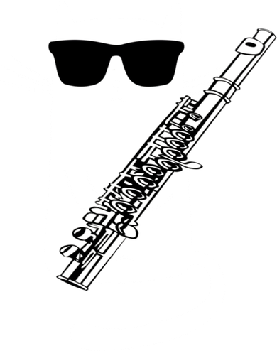 Funny Cat Wearing Sunglasses Playing Flute Great Gift Hat
