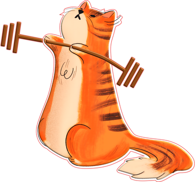 Funny Cat Weight Lifting Gift Gym Fitness Cat Lover Gift Funny Gift Kids Sweatshirt