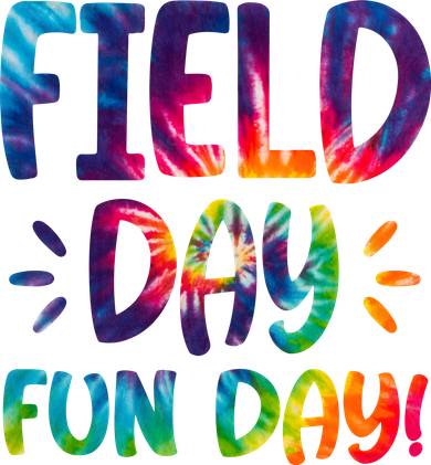 Field Day Fun Day Colorful Tie Dye Kids Long Sleeve Shirt