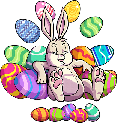 Funny Easter rabbit Easter Bunny Women's Dry Zone Grid Polo