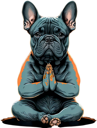 Funny French Bulldog Frenchie Yoga Mousepad