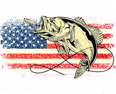 Funny Fishing Professional Master Baiter Retro American Flag Kids Long Sleeve Shirt