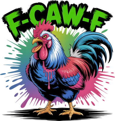 Funny F-Caw-F ROOSTER Humor Meme Saying Long Sleeve Shirt