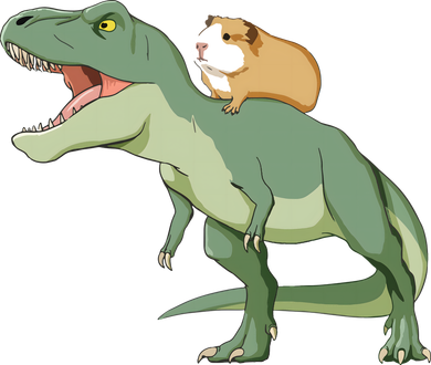 Funny Guinea Pig Riding T Rex Dinosaur Kids Hoodie