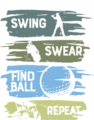 Funny Golf Swing Swear Findball Repeat Women's Hoodie