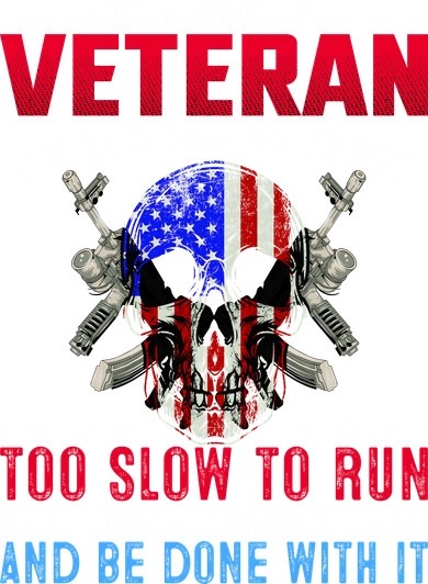Funny Grumpy Veteran Too Old To Fight To Slow To Run Kids Hoodie