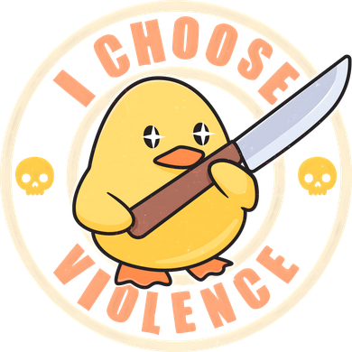 Funny I Choose Violence Baby Chick With Knife Doddie Hoodie