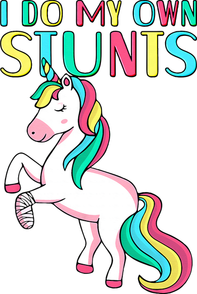 Funny I Do My Own Stunts Broken Arm Cute Magical Unicorn Kids Sweatshirt